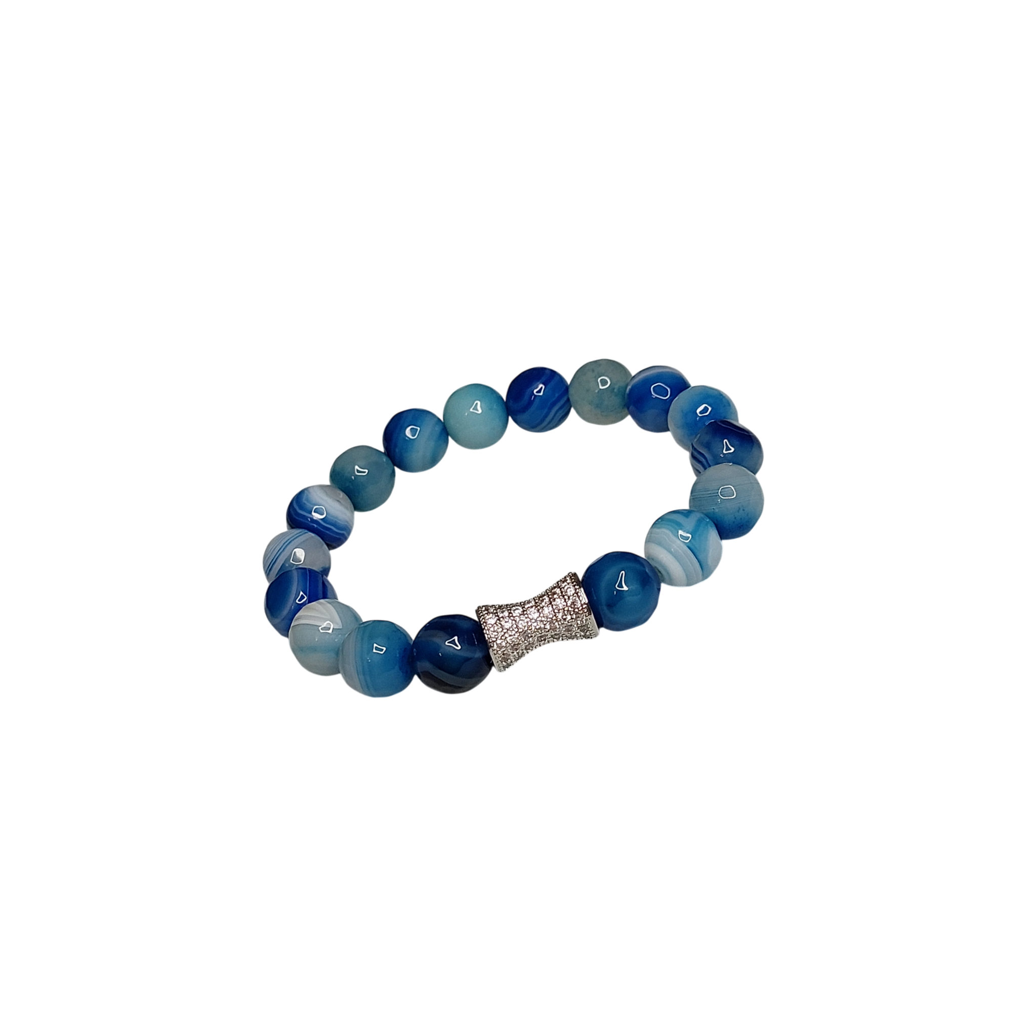 Браслет з синім агатом